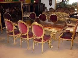 MESA Y SILLAS DE ESTILO LUIS XV
